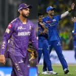 kolkata knight riders vs mumbai indians timeline