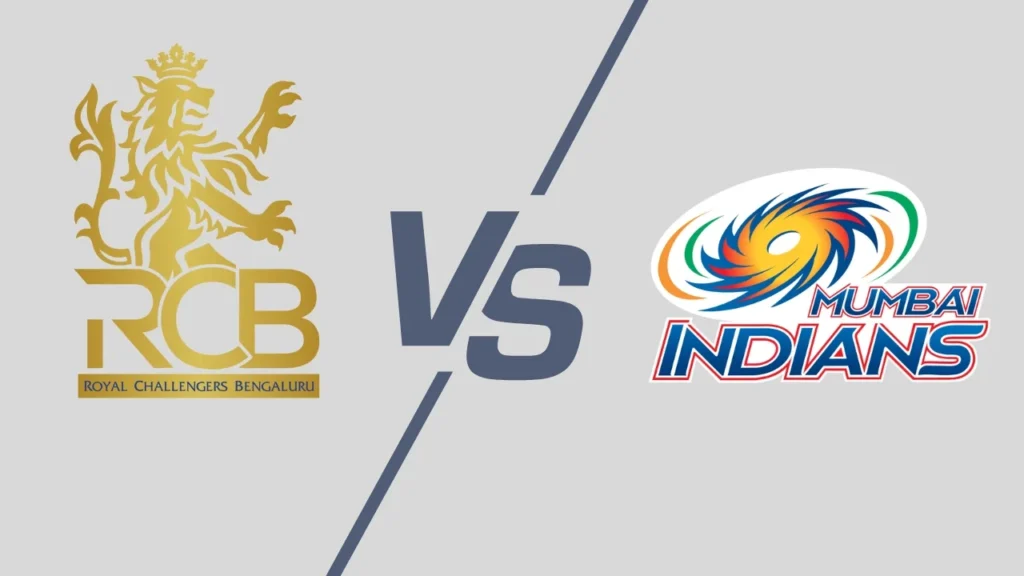 mumbai indians vs royal challengers bengaluru timeline