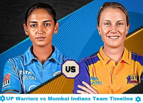Up Warriorz Vs Mumbai Indians Team Timeline
