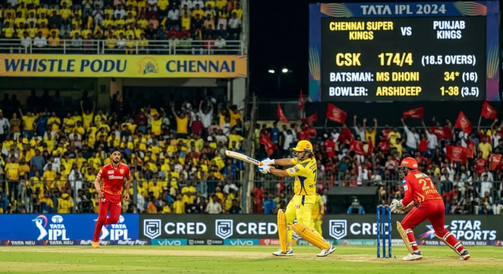 Chennai Super Kings vs Punjab Kings Timeline